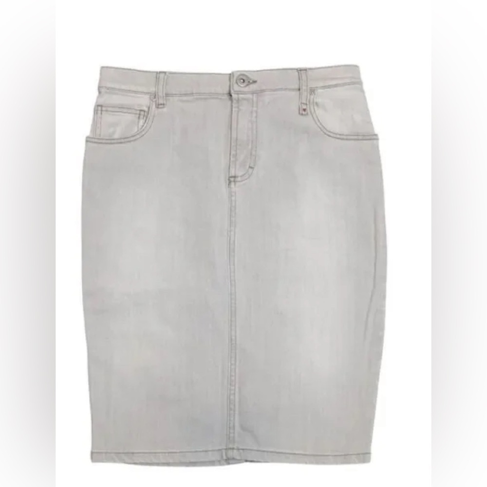 NWT Fiorucci Gray Wash Denim Pencil Skirt